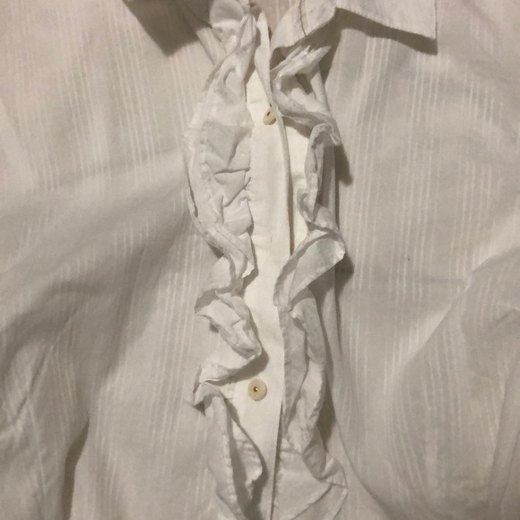 NWOT Tommy Hilfiger Women's Ruffled White Blouse - Picture 2 of 4